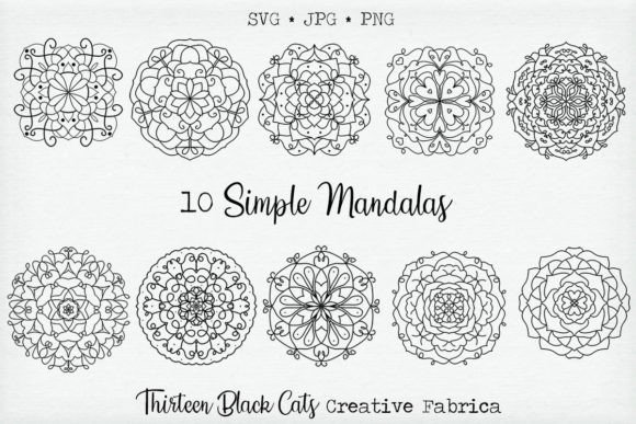 10 Simple Mandalas Medallion: Versatile Design Assets