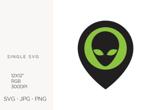 Alien Head Inside Location Pin: A Creative Icon for Modern Brands