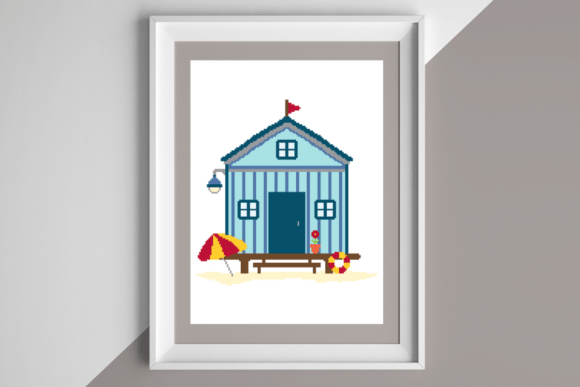 Craft a Coastal Escape: The Beach Hut Cross Stitch Pattern