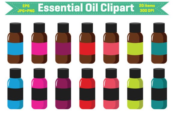 Elevate Your Brand with Premium Essential Oil Clipart
