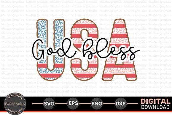 God Bless USA - 4th of July Retro SVG: Your Go-To Patriotic Design Asset