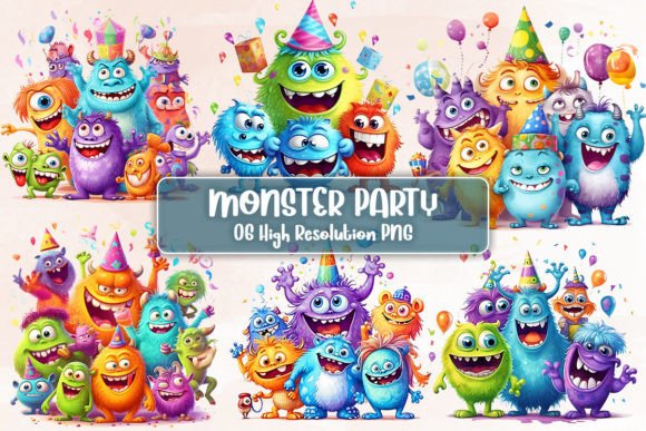 Monster Party Sublimation Clipart: Your Design Secret Weapon