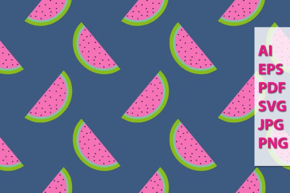 Slice Watermelon Seamless Vector Pattern: Summer's Sweetest Design Asset