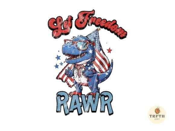 Unleash Patriotic Spirit with Let Freedom Rawr Png