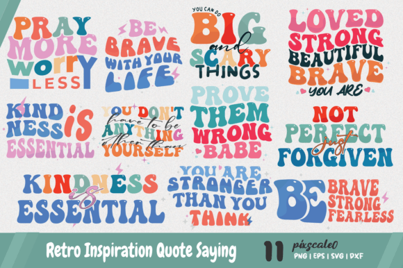Unlocking Vintage Charm: The Retro Inspiration Quote SVG Bundle