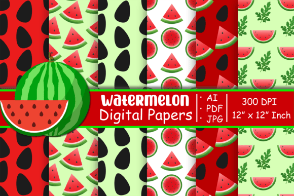 Watermelon Digital Papers: A Summer Pattern for Your Projects
